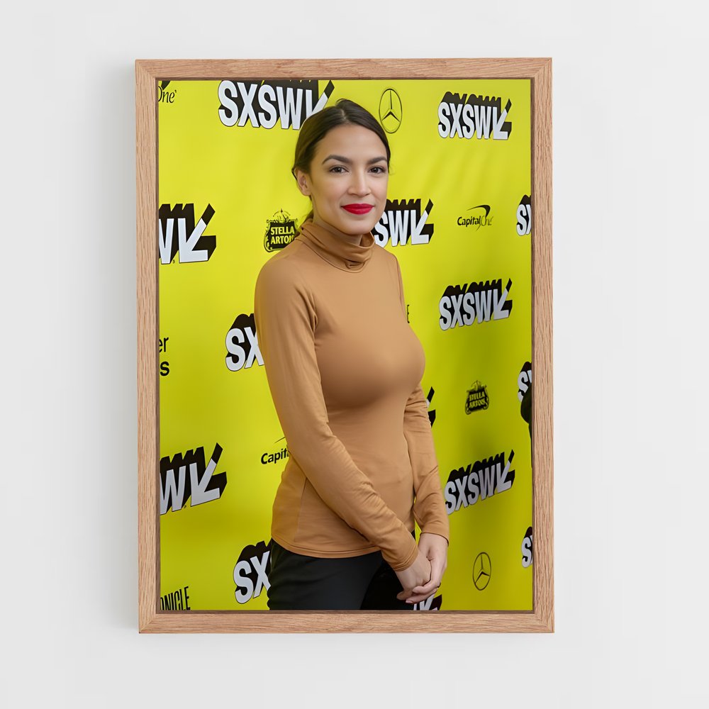 ap-alexandria ocasio cortez-5 cadre Bois clair