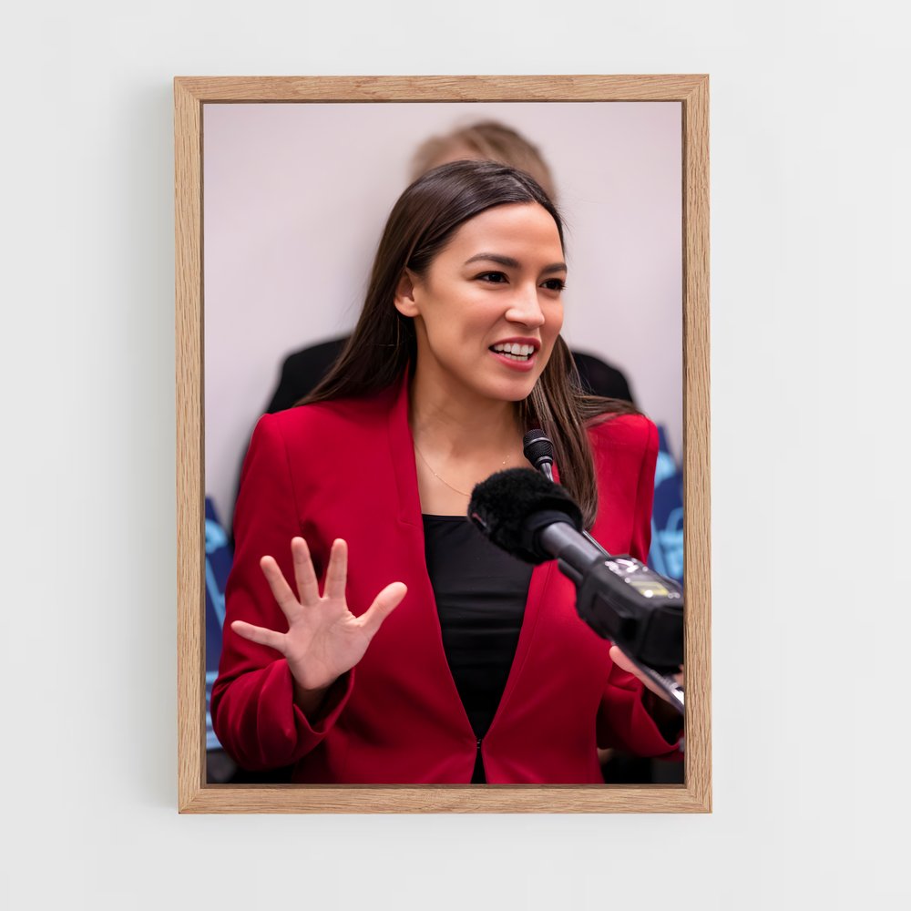 ap-alexandria ocasio cortez-7 cadre Bois clair