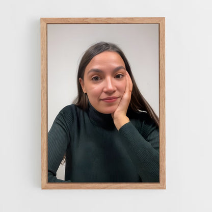 ap-alexandria ocasio cortez-8 cadre Bois clair