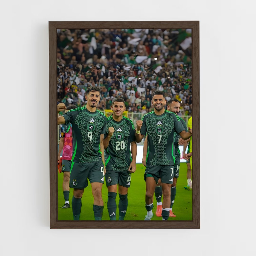 ap-algeria national football team-2 cadre Bois foncé