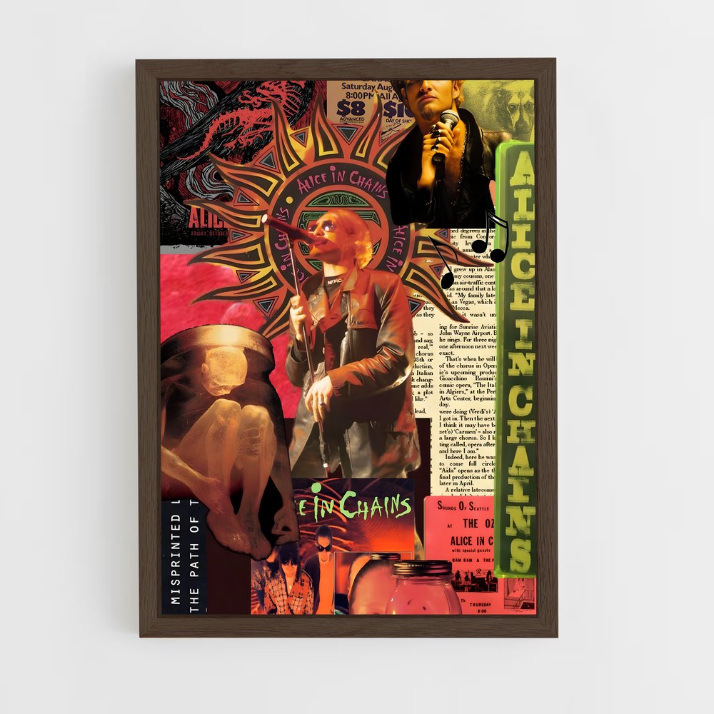 ap-alice in chains-4 cadre Bois foncé
