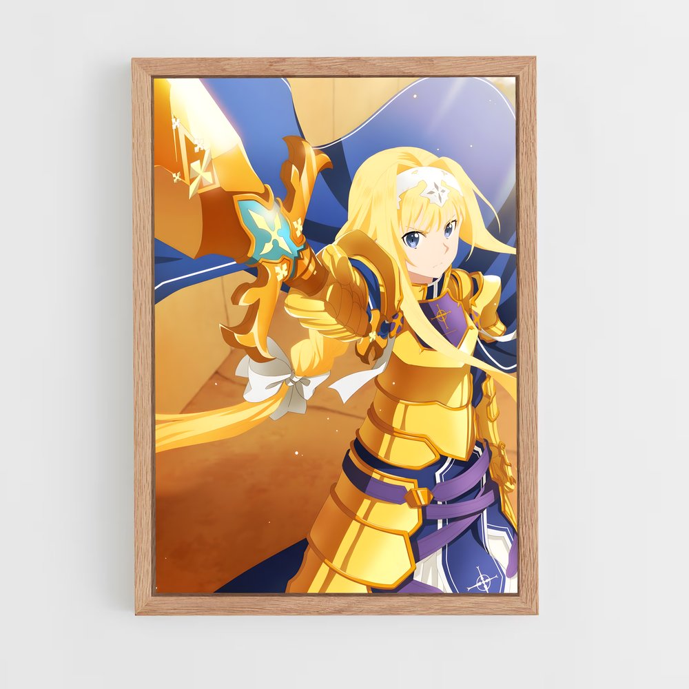 ap-alice sword art online-2 cadre Bois clair