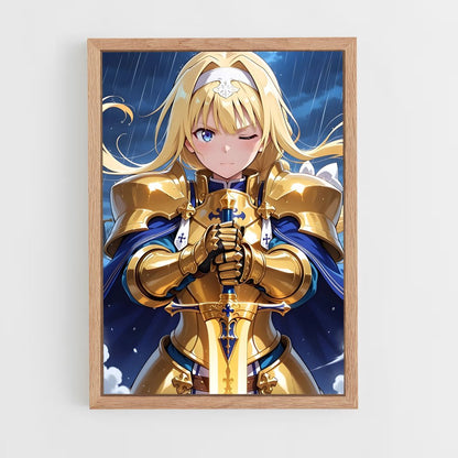 ap-alice sword art online-8 cadre Bois clair