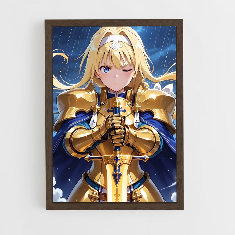ap-alice sword art online-8 cadre Bois foncé