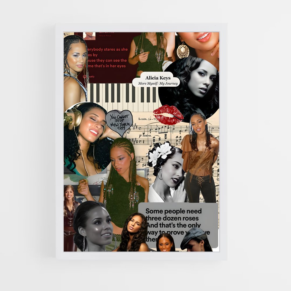 ap-alicia keys-4 cadre Blanc