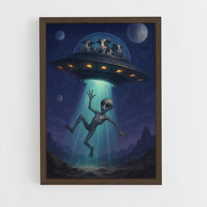ap-alien abduction-1 cadre Bois foncé