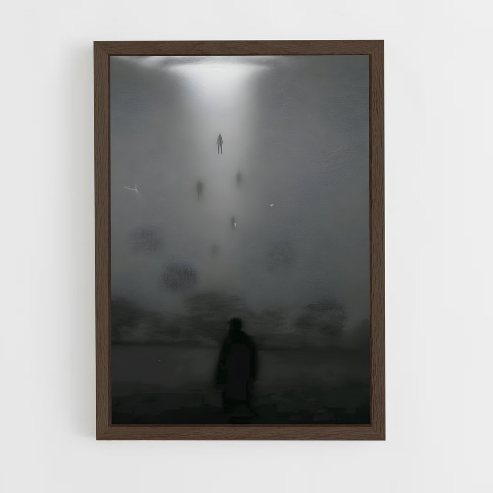 ap-alien abduction-5 cadre Bois foncé