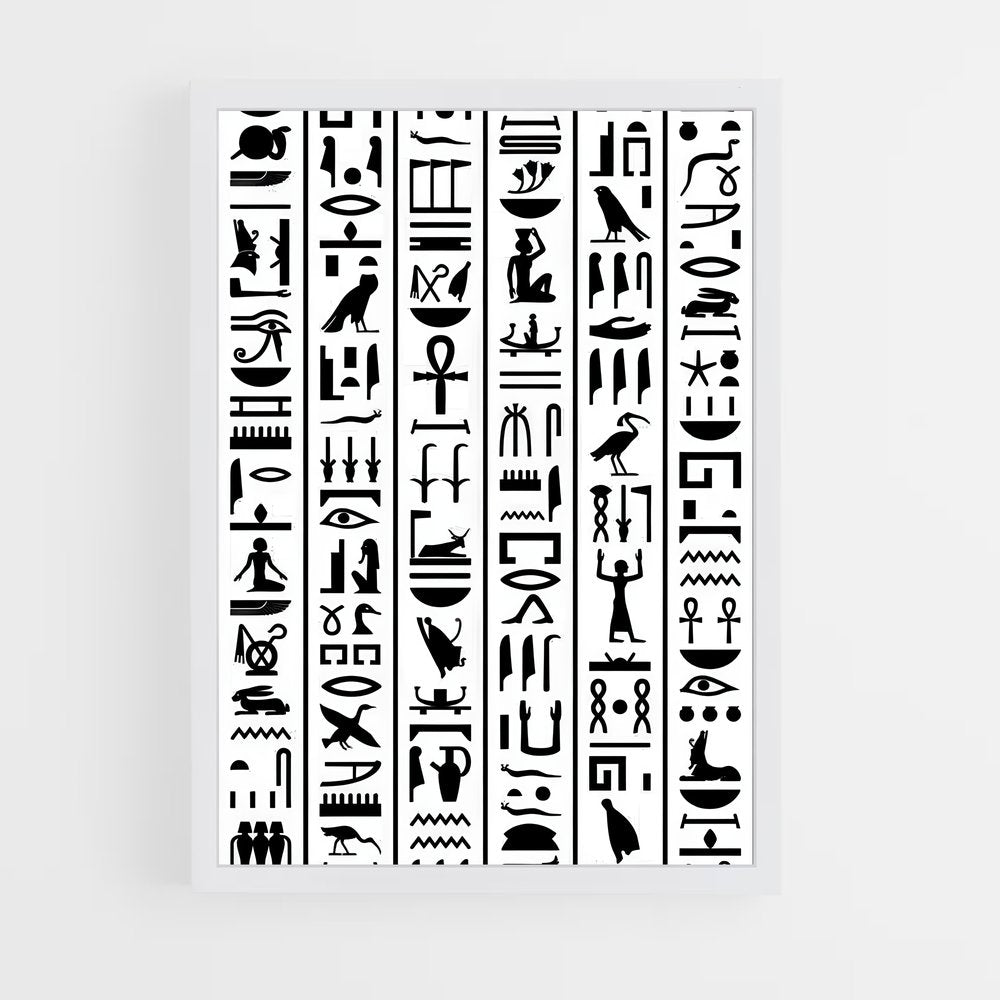 ap-alien hieroglyphs-1 cadre Blanc