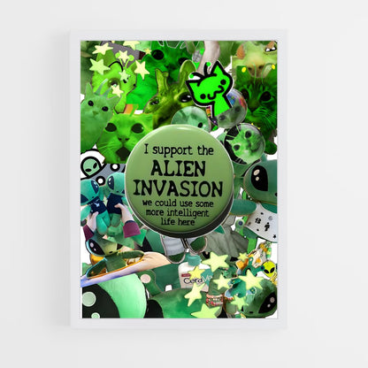 ap-alien invasion-4 cadre Blanc