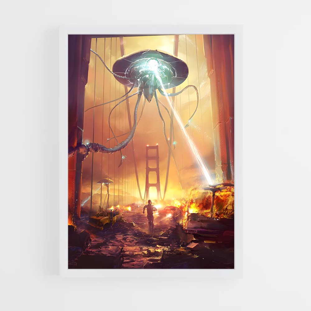 ap-alien invasion-6 cadre Blanc