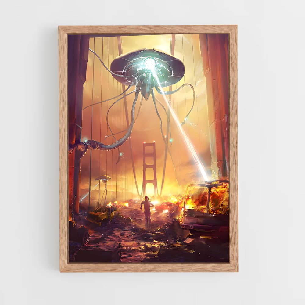 ap-alien invasion-6 cadre Bois clair