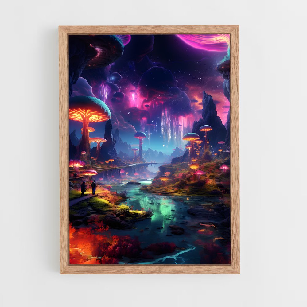 ap-alien landscape-2 cadre Bois clair