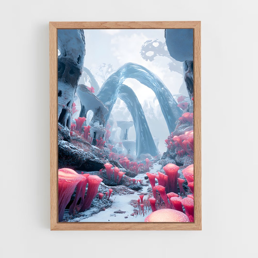 ap-alien landscape-3 cadre Bois clair