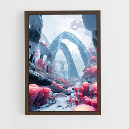ap-alien landscape-3 cadre Bois foncé