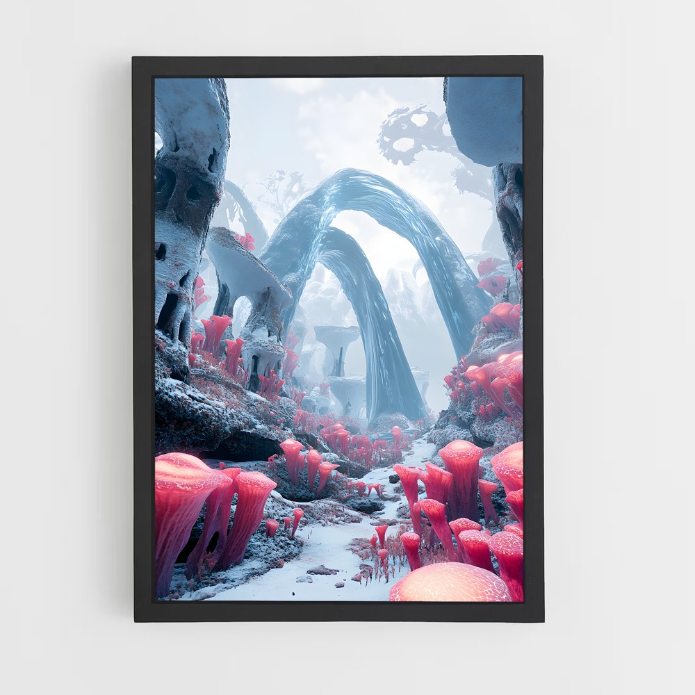 ap-alien landscape-3 cadre Noir