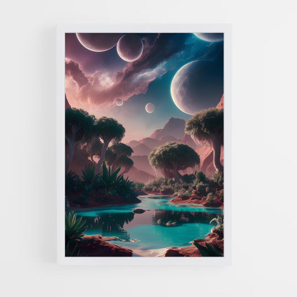 ap-alien landscape-4 cadre Blanc