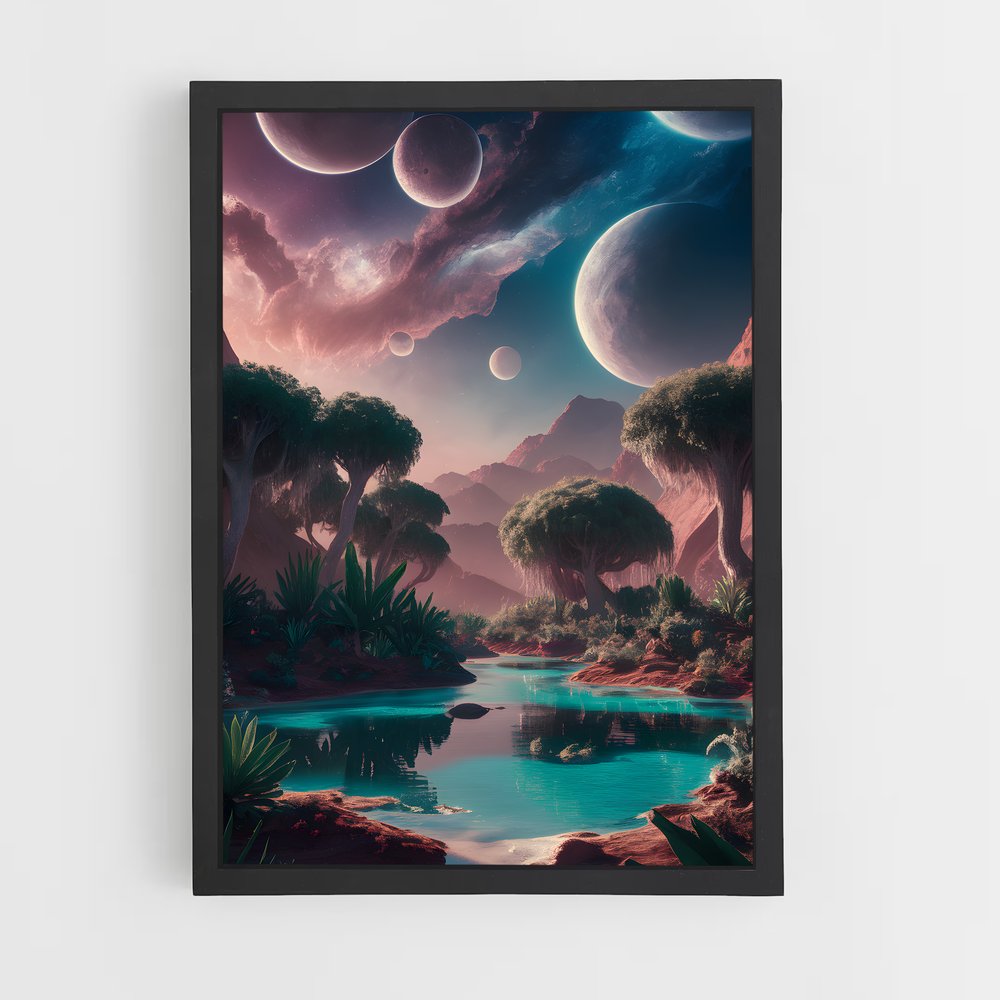 ap-alien landscape-4 cadre Noir