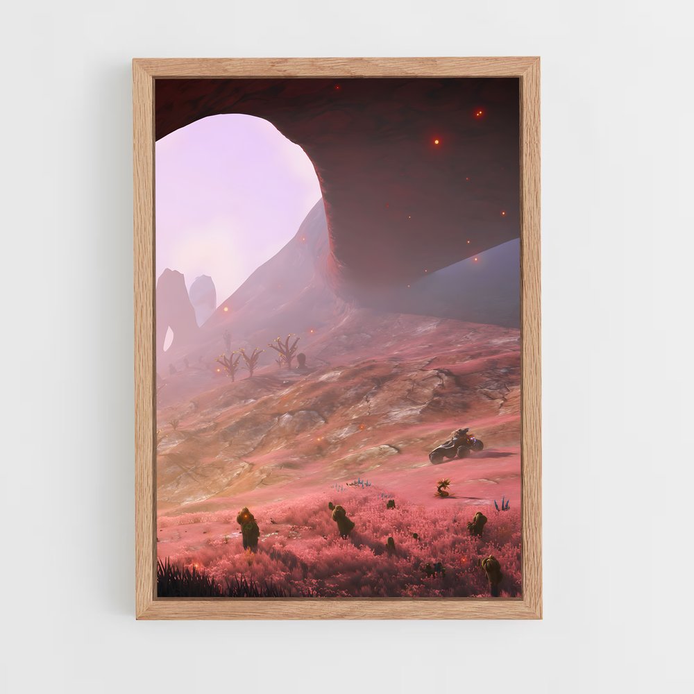 ap-alien landscape-5 cadre Bois clair