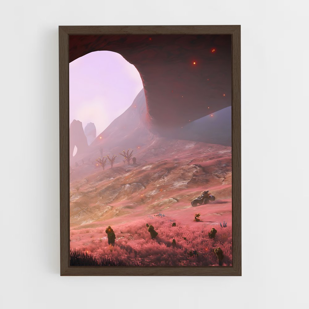 ap-alien landscape-5 cadre Bois foncé