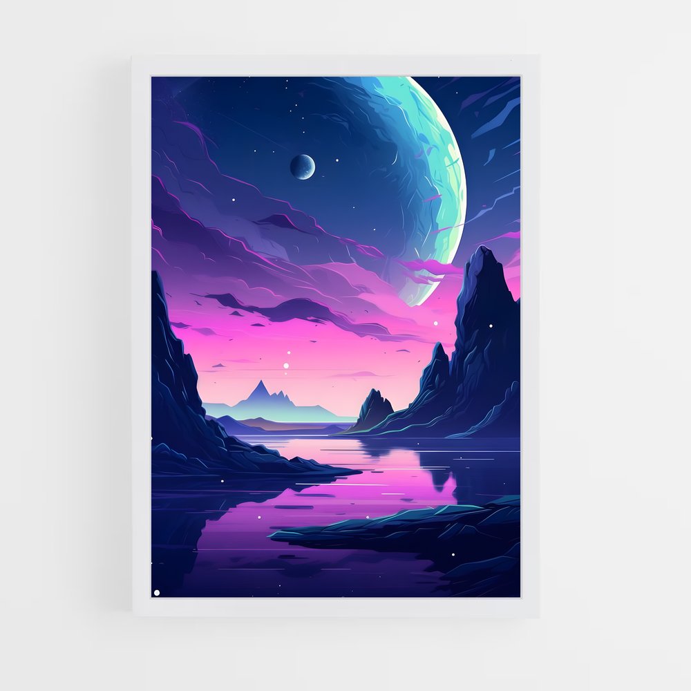 ap-alien landscape-6 cadre Blanc