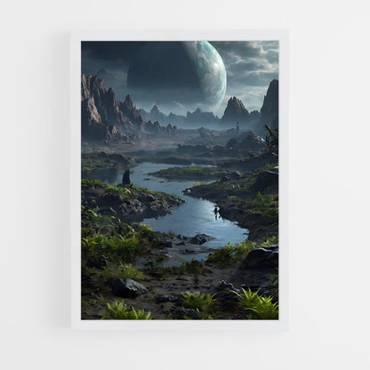 ap-alien landscape-7 cadre Blanc