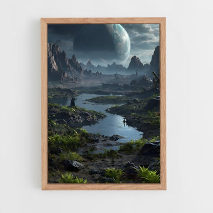 ap-alien landscape-7 cadre Bois clair