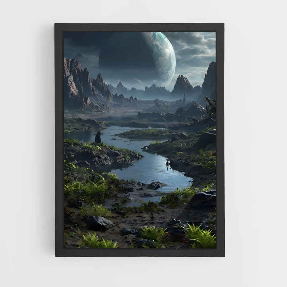 ap-alien landscape-7 cadre Noir
