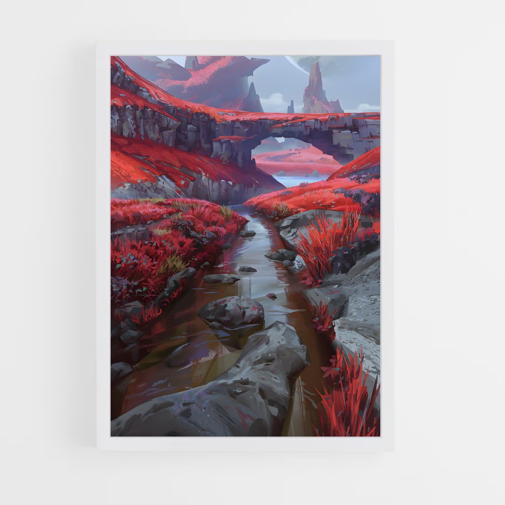 ap-alien landscape-8 cadre Blanc