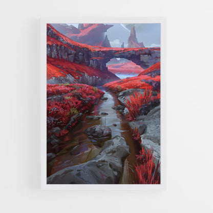 ap-alien landscape-8 cadre Blanc