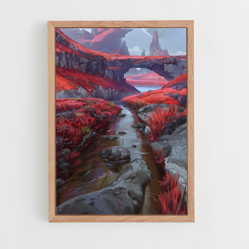 ap-alien landscape-8 cadre Bois clair