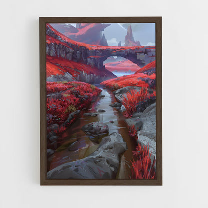 ap-alien landscape-8 cadre Bois foncé