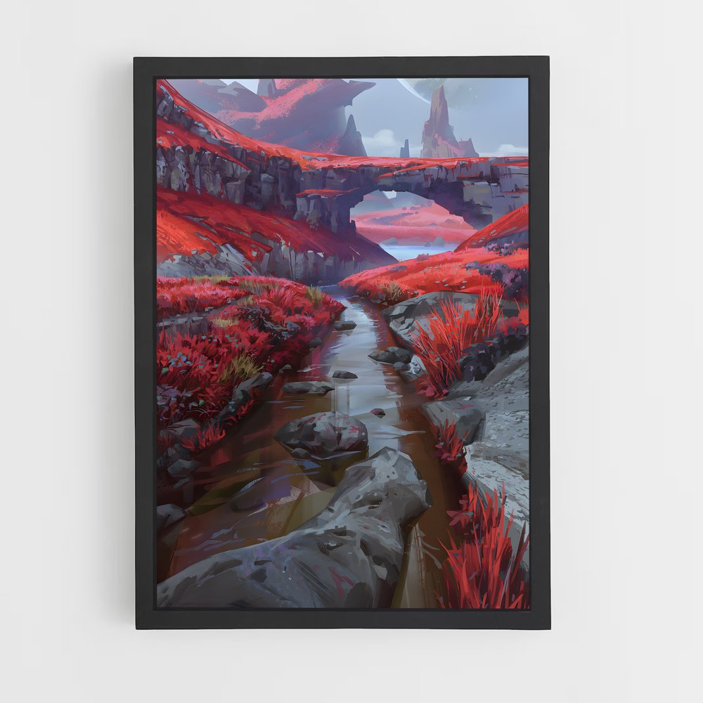ap-alien landscape-8 cadre Noir