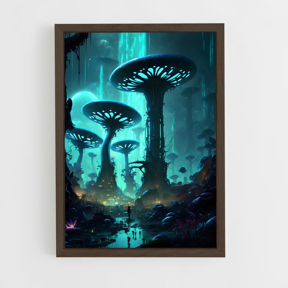 ap-alien planet-4 cadre Bois foncé
