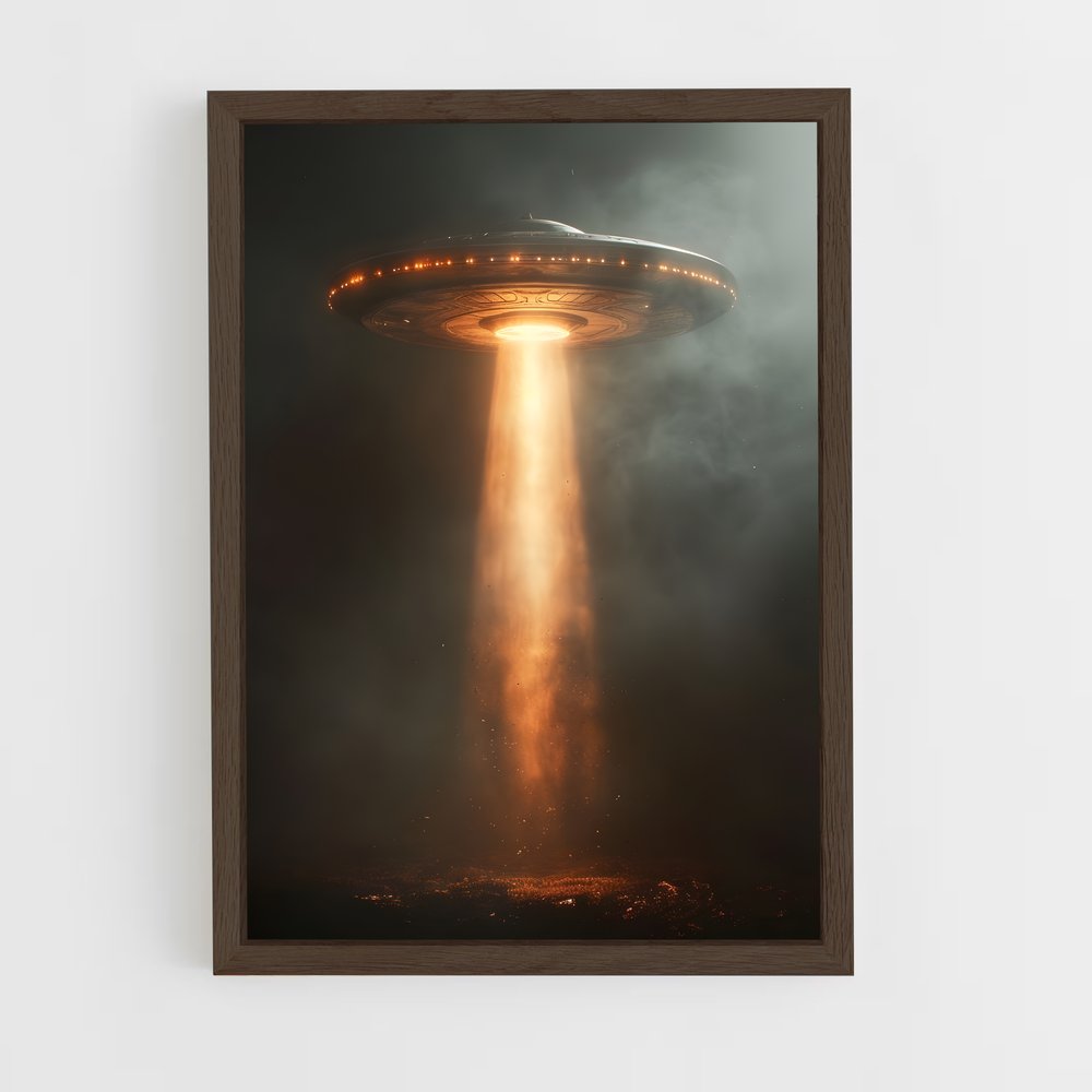 ap-alien spaceship-3 cadre Bois foncé