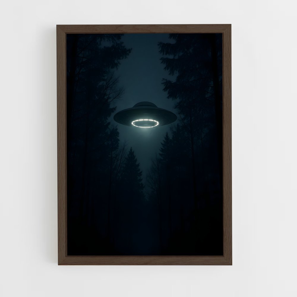 ap-alien spaceship-4 cadre Bois foncé