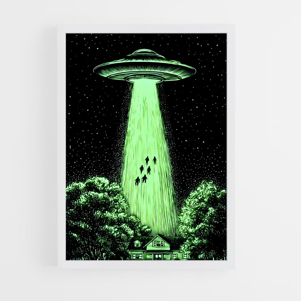 ap-alien spaceship-7 cadre Blanc