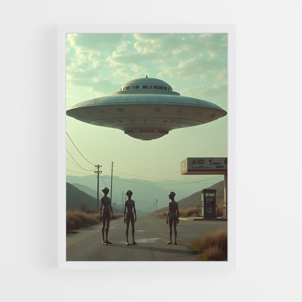 ap-aliens and ufo-2 cadre Blanc