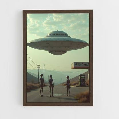 ap-aliens and ufo-2 cadre Bois foncé