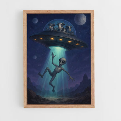 ap-aliens and ufo-5 cadre Bois clair