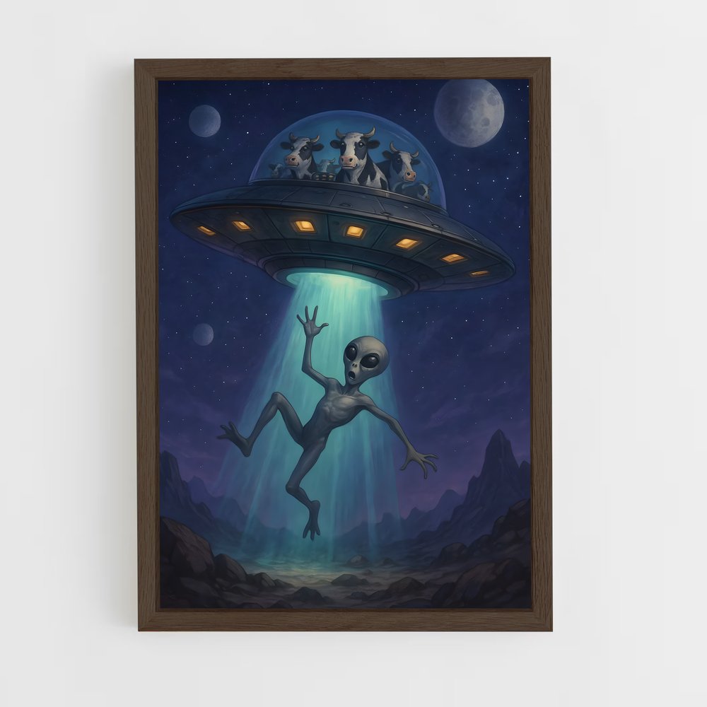 ap-aliens and ufo-5 cadre Bois foncé