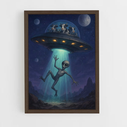 ap-aliens and ufo-5 cadre Bois foncé