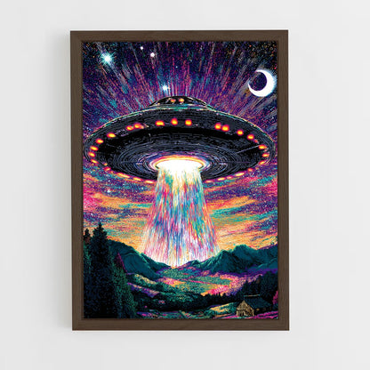 ap-aliens and ufo-8 cadre Bois foncé
