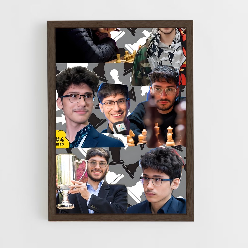 ap-alireza firouzja-1 cadre Bois foncé