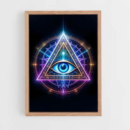 ap-all seeing eye-1 cadre Bois clair