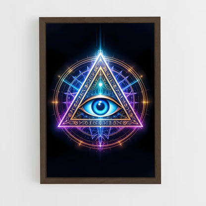 ap-all seeing eye-1 cadre Bois foncé