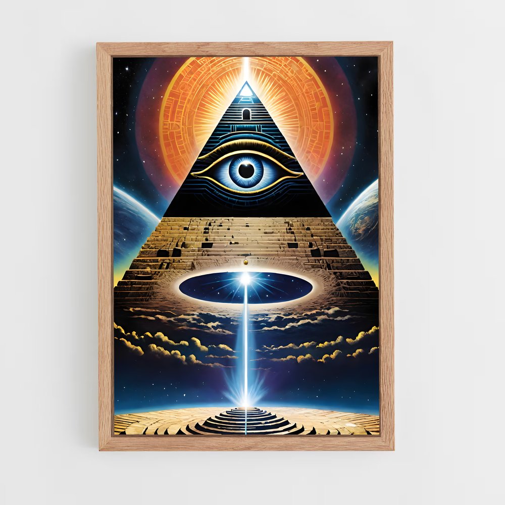 ap-all seeing eye-2 cadre Bois clair