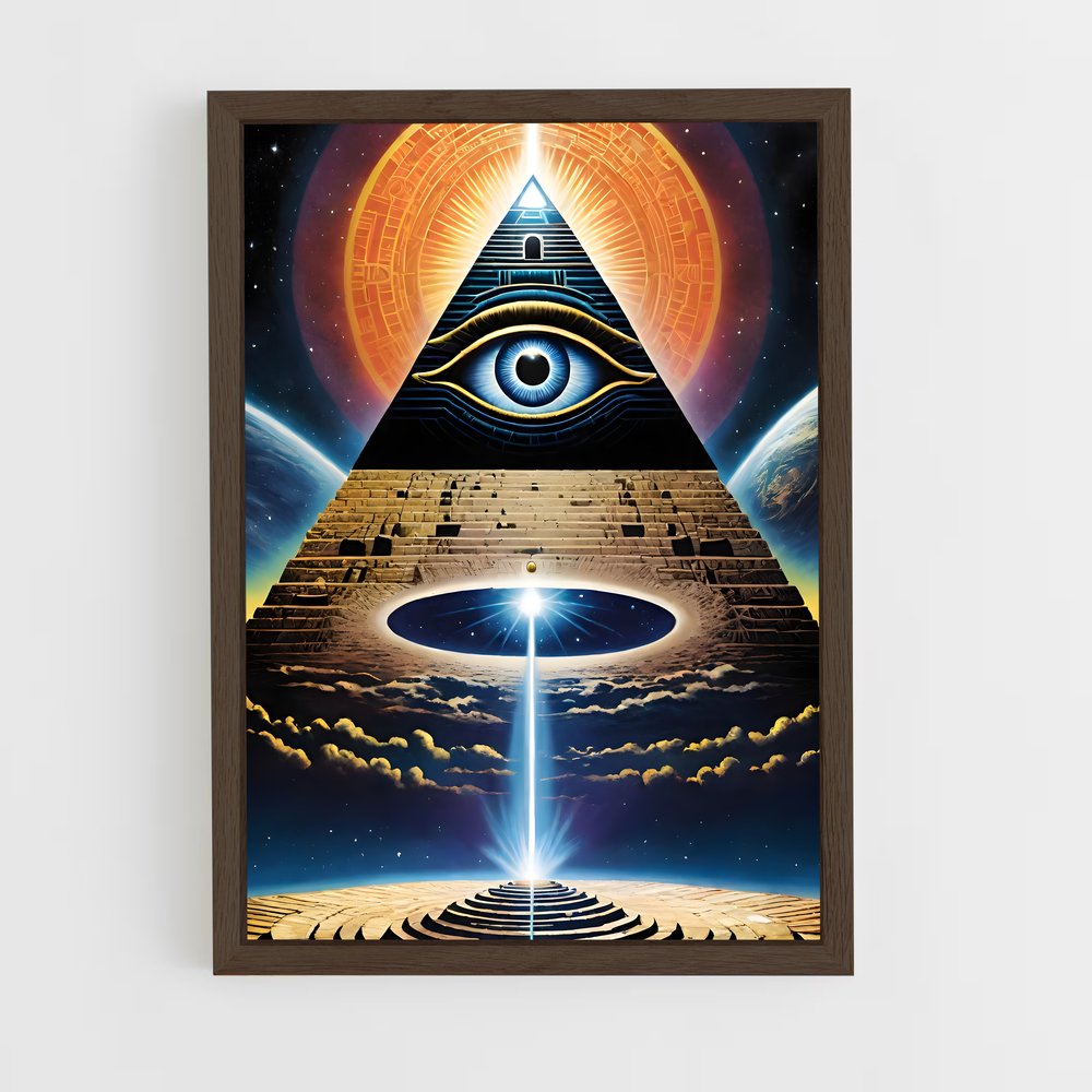 ap-all seeing eye-2 cadre Bois foncé