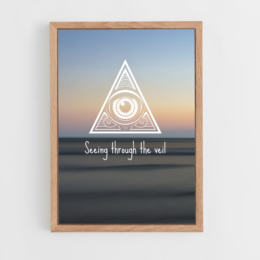 ap-all seeing eye-6 cadre Bois clair