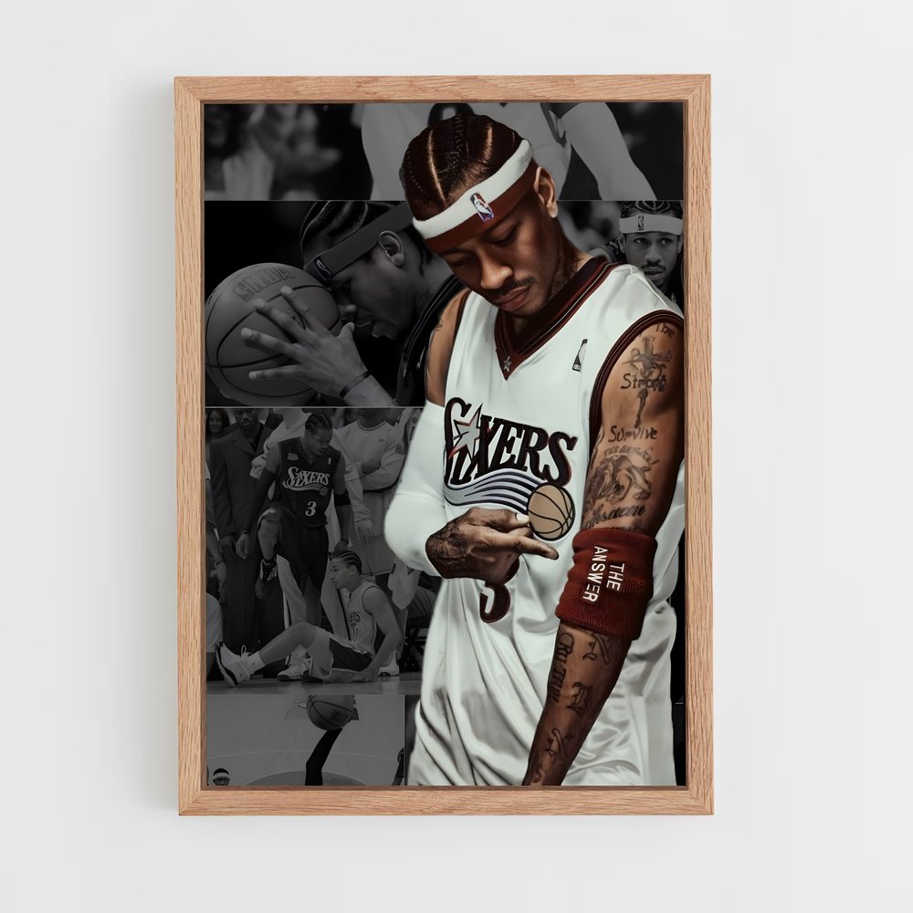 ap-allen iverson-15 cadre Bois clair