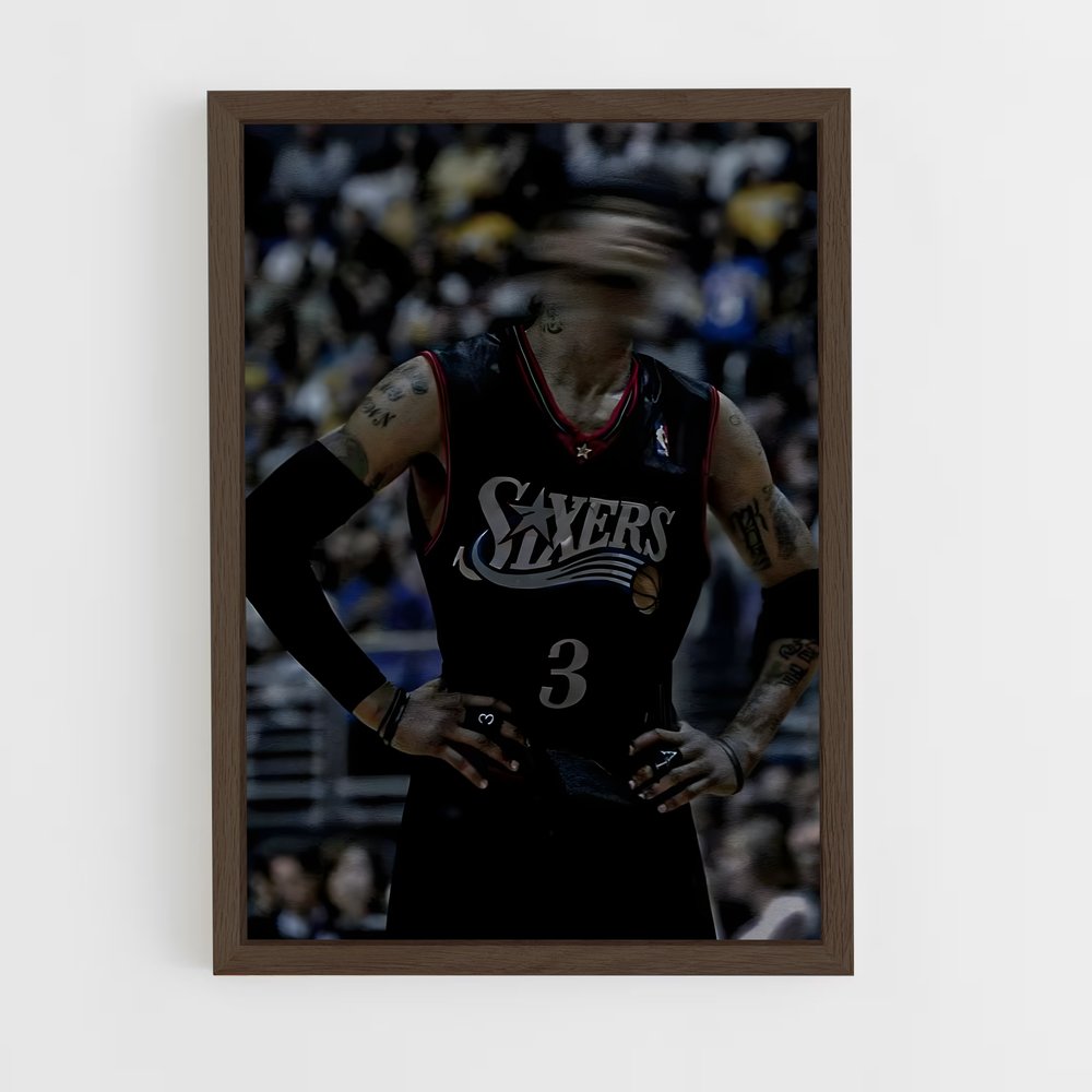 ap-allen iverson-7 cadre Bois foncé